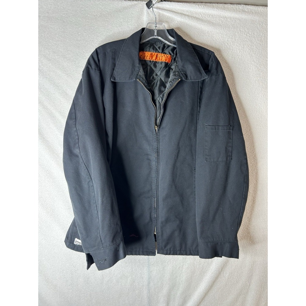 Vintage Red Kap Quilted Lined Work Jacket Charcoal Gray Men's Size Large